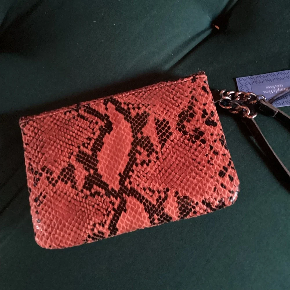 Simply Vera Vera Wang Red and Black Clutch Wristlet